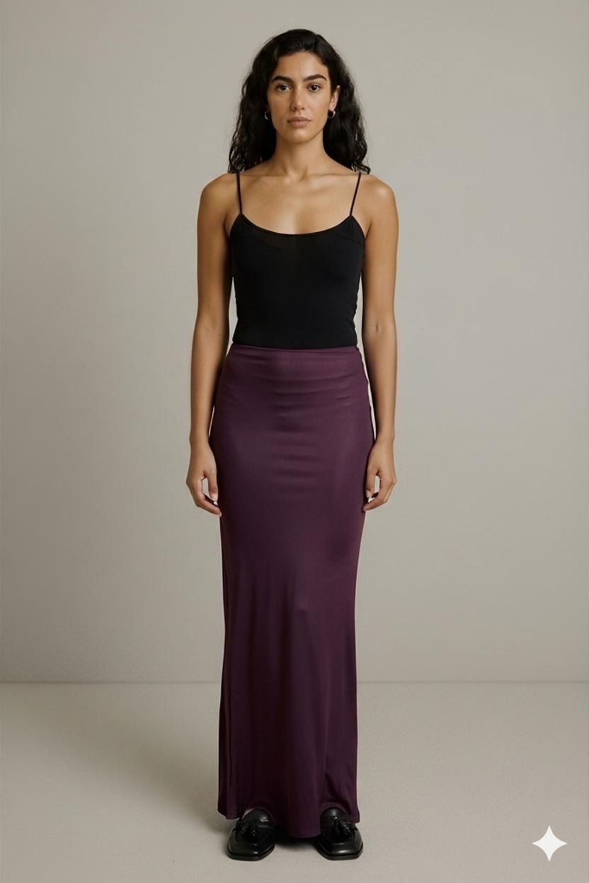 ERES Purple Modal Wrap Maxi Dress – French Made Elegant Evening Wear