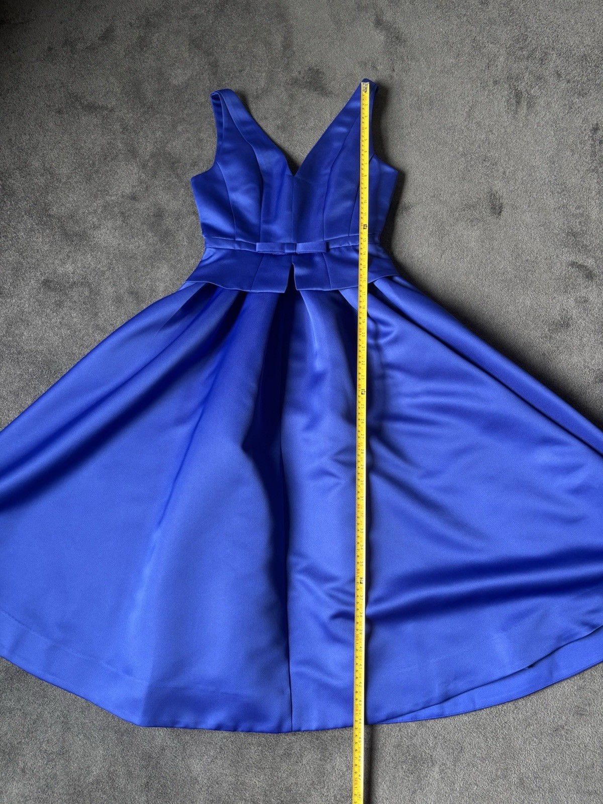 Coast Structured Satin Pleated Peplum Midi DressSize 8