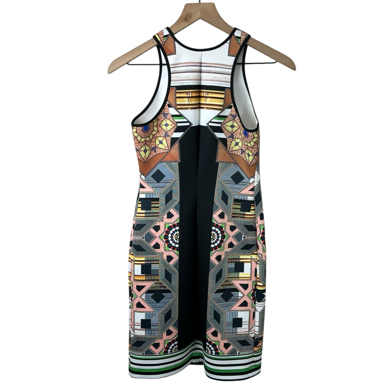 Clover Canyon Womens Small Multicolored Sleeves Scuba Sheath Dress
