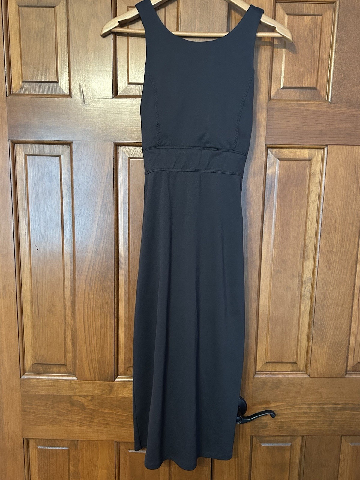 Athleta Gray Deep Breath Bralette Athletic Midi Crisscross Back Sheath Dress XS