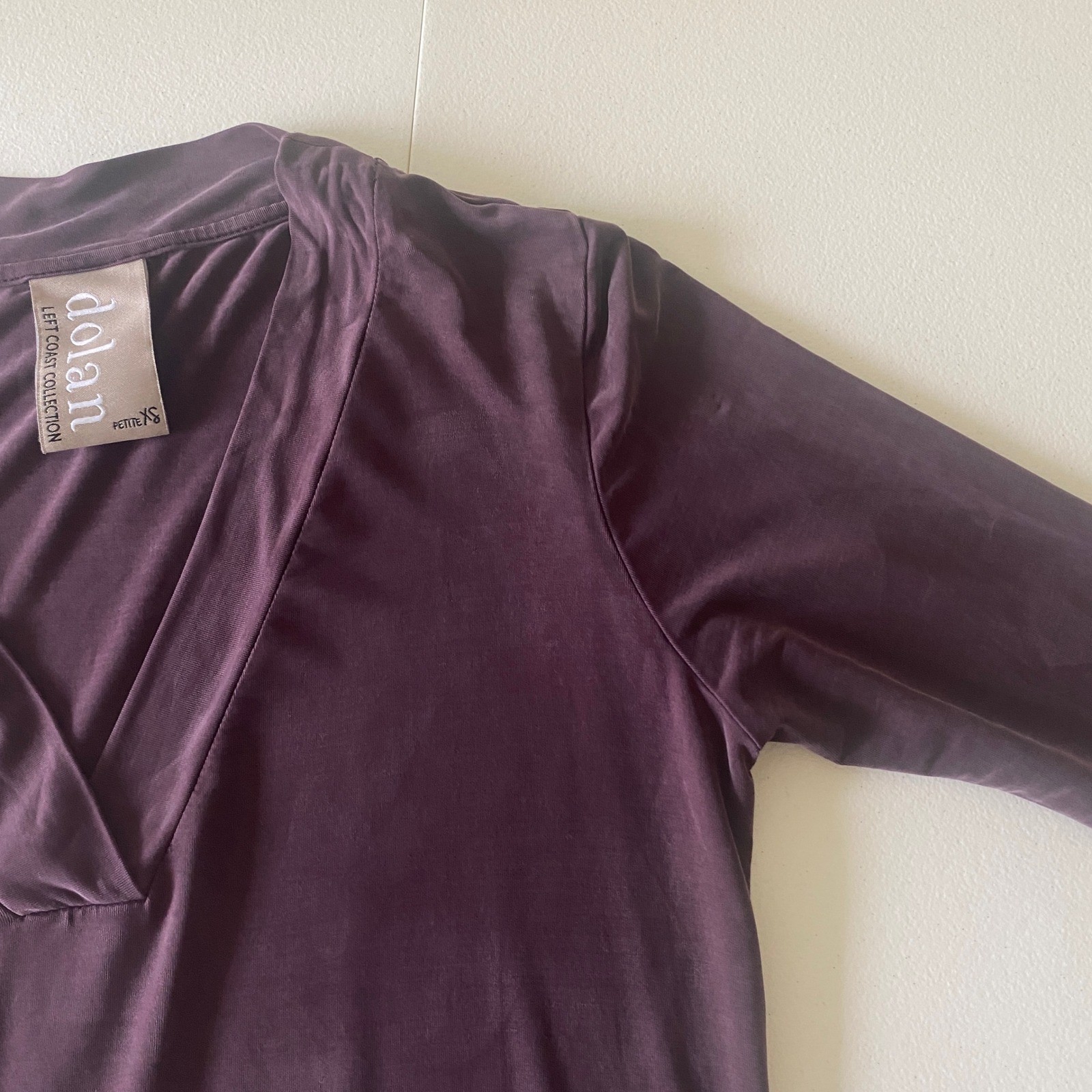 Dolan Left Coast Collection Mini Dress Petite XS Purple Cupro Pockets
