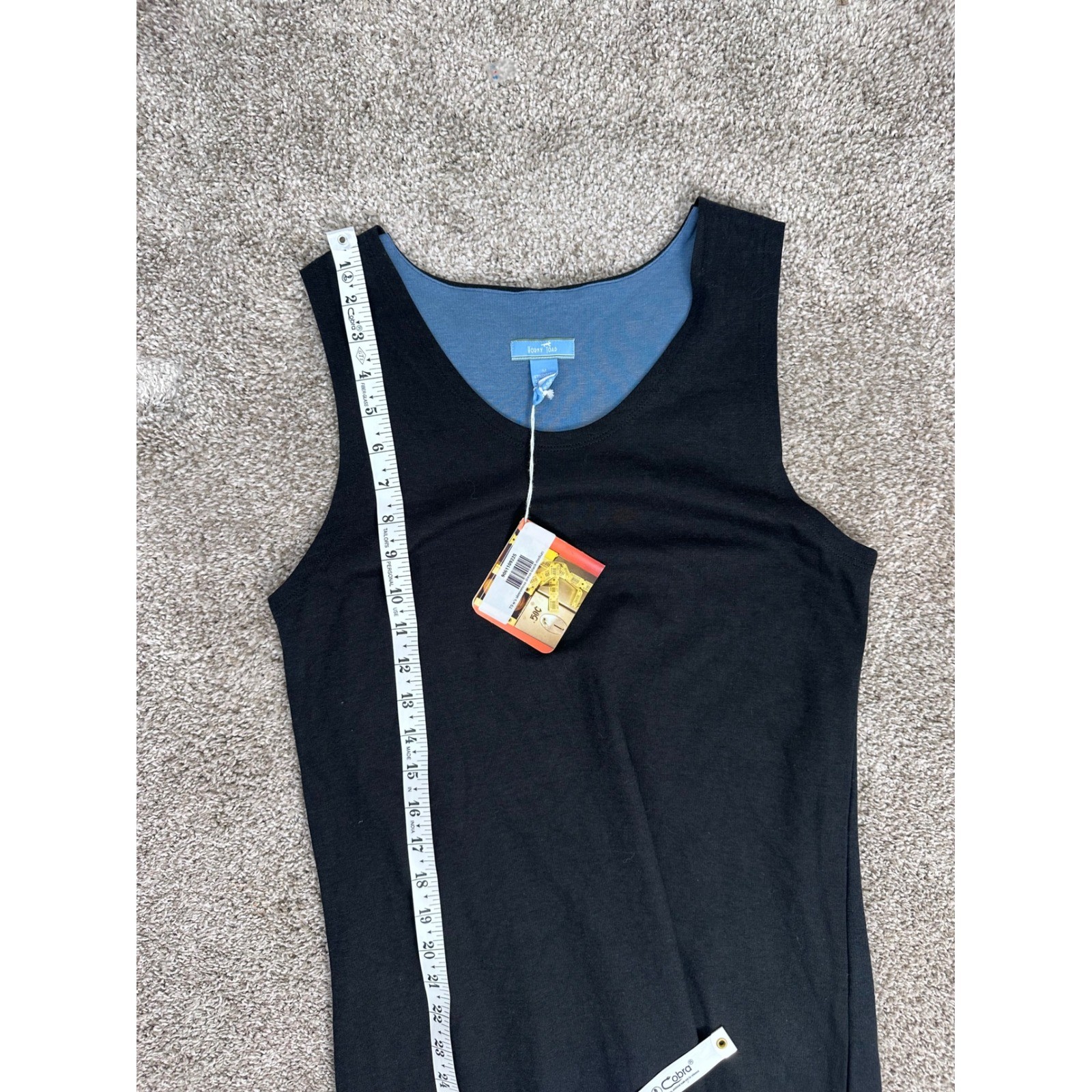 Horny Toad Womens Black Sleeveless V-Neck Midi Tank Dress NWT