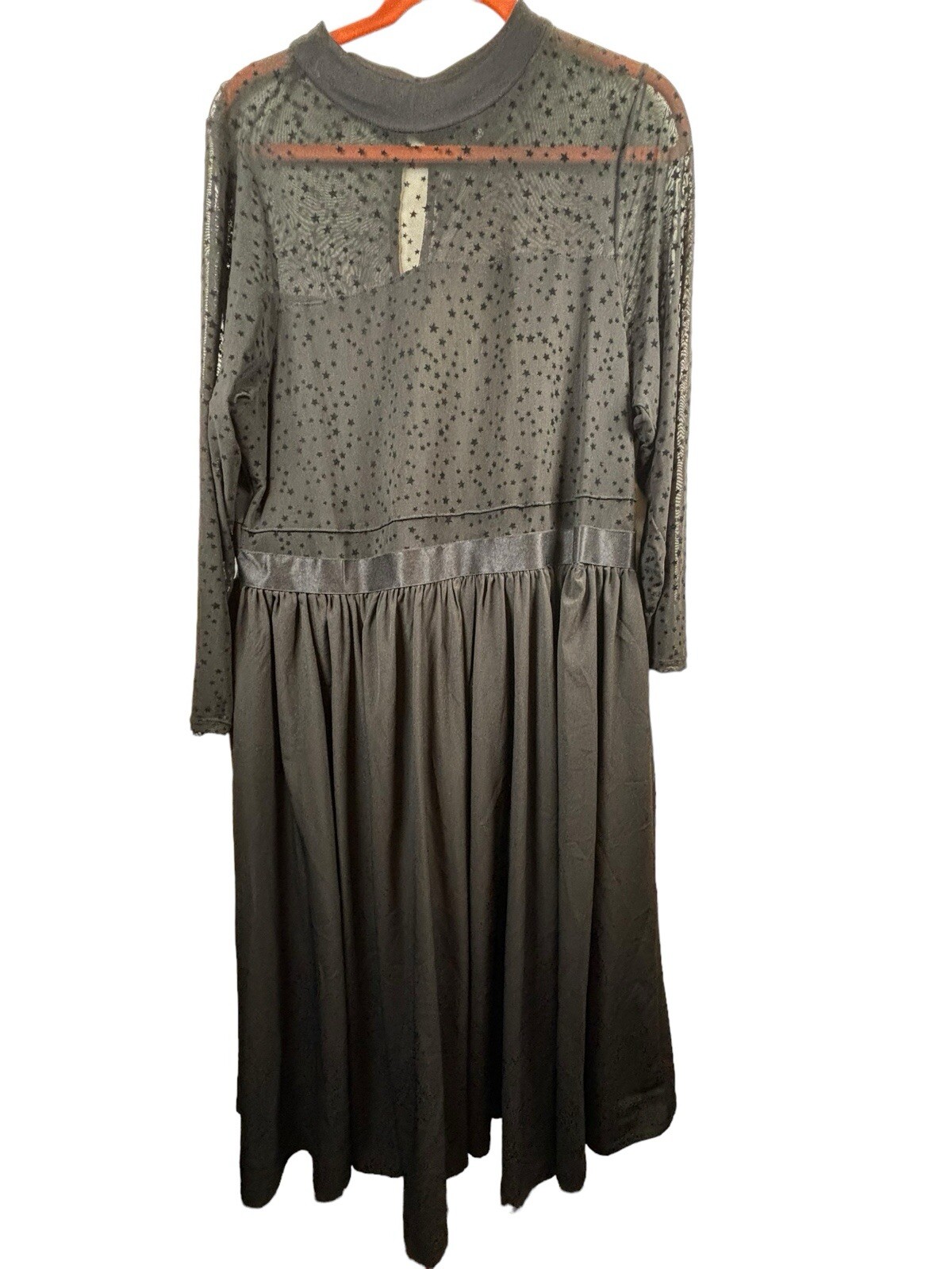 Torrid At The Knee Star Sheer Skater Dress in Deep Black Size 20