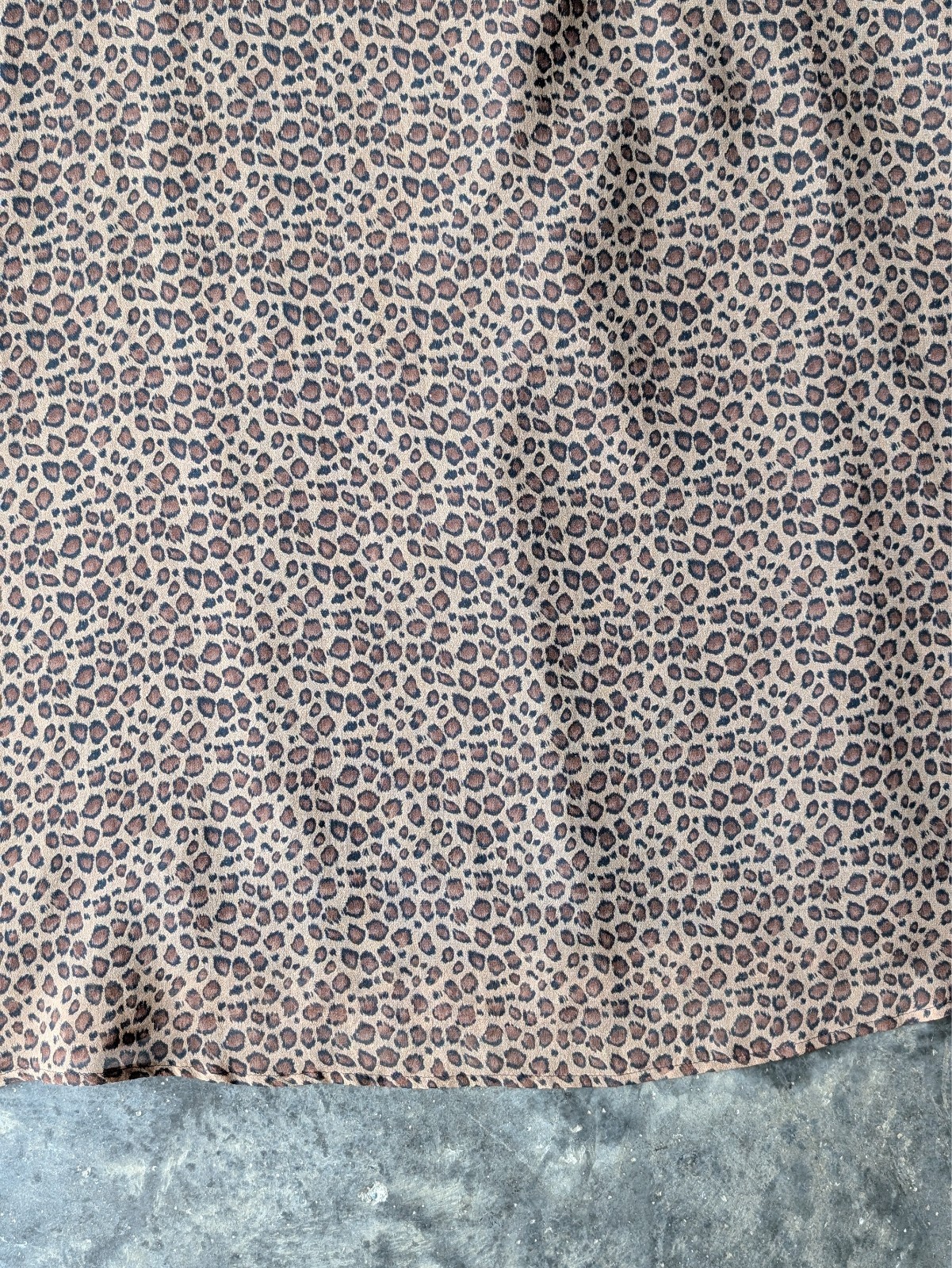 Vintage 90s Robbie Bee Silk Brown Tan Leopard Cheetah Animal Print Shift Dress