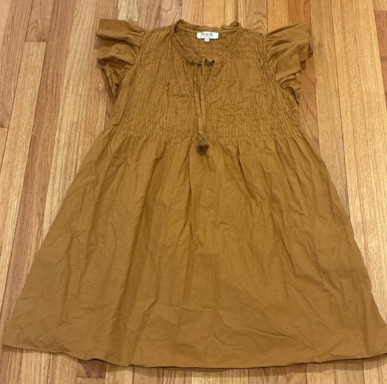 Sea New York Marigold Smocked Shift Mini Dress Size 6