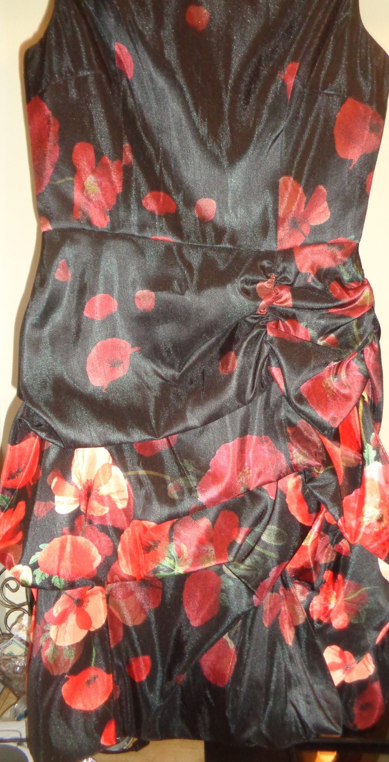 SAMUEL DONG BLACK DUPIONI TAFETTA BUBBLE HEM DRESS NWT SZ XS