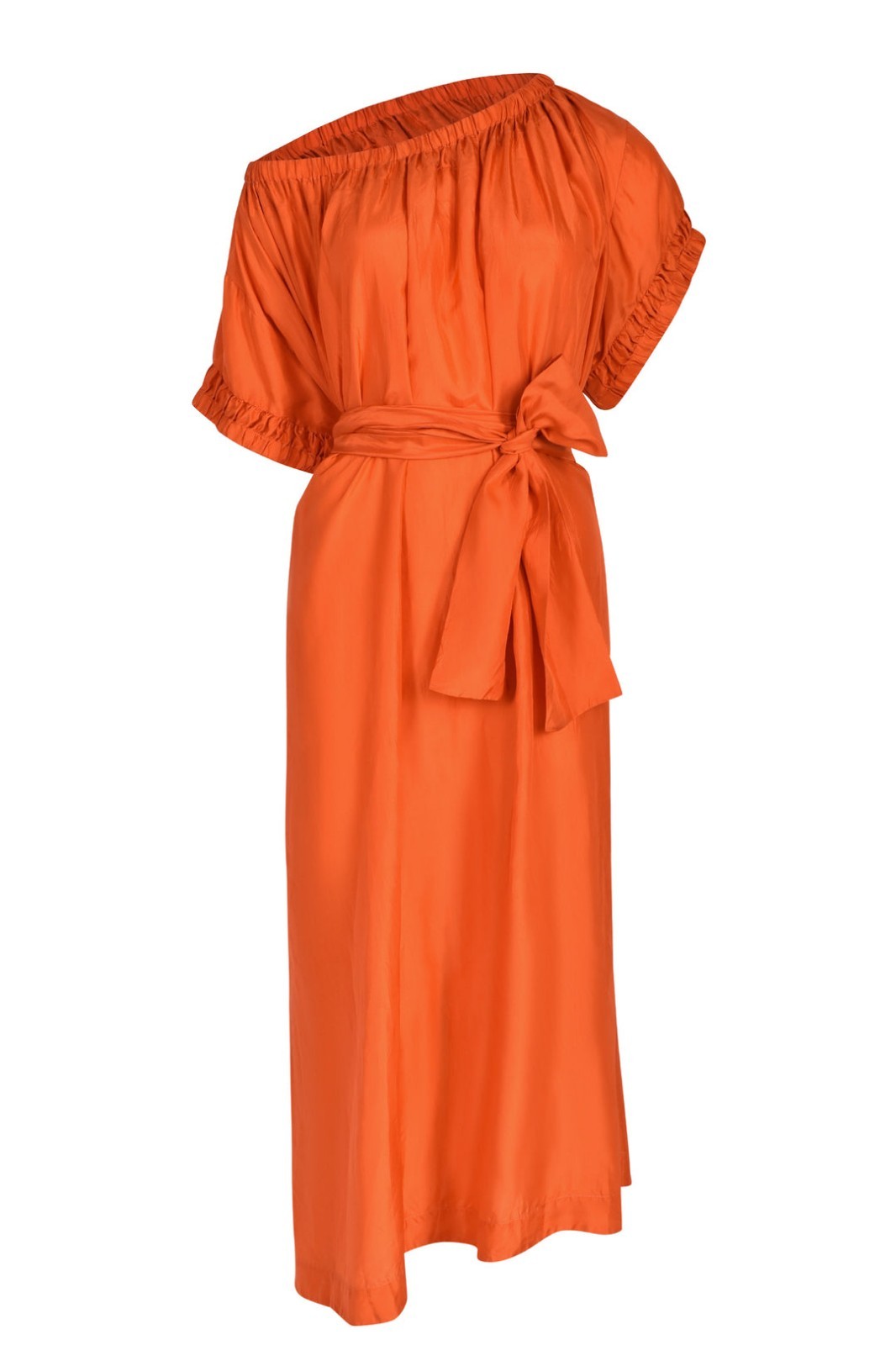 Nwot Size S Husk Silk Kaftan Dress With Belt Orange Women Ladies