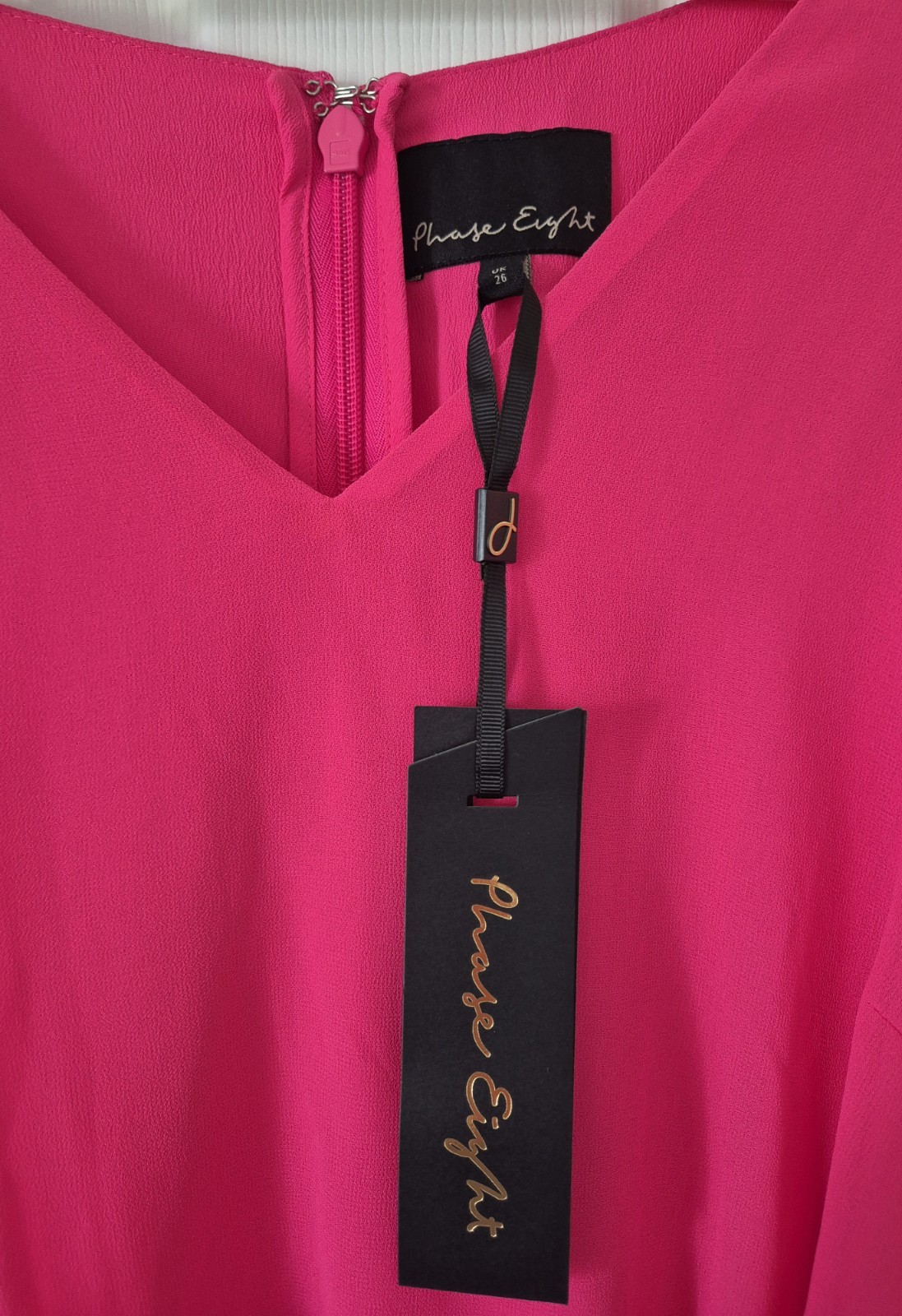 Phase Eight Pink/Red Ombre Piper Dress, Occasion Pleated Maxi, Size 2XL NWTS