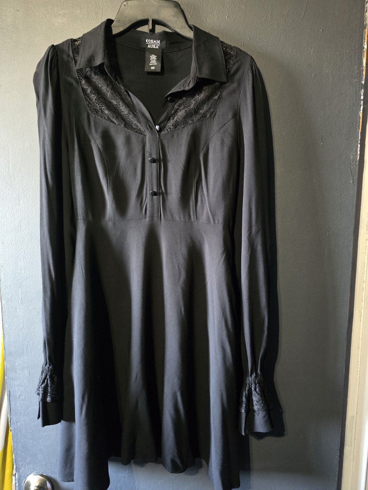 Anna Cate Black Dress with Bell Sleeves Size Medium