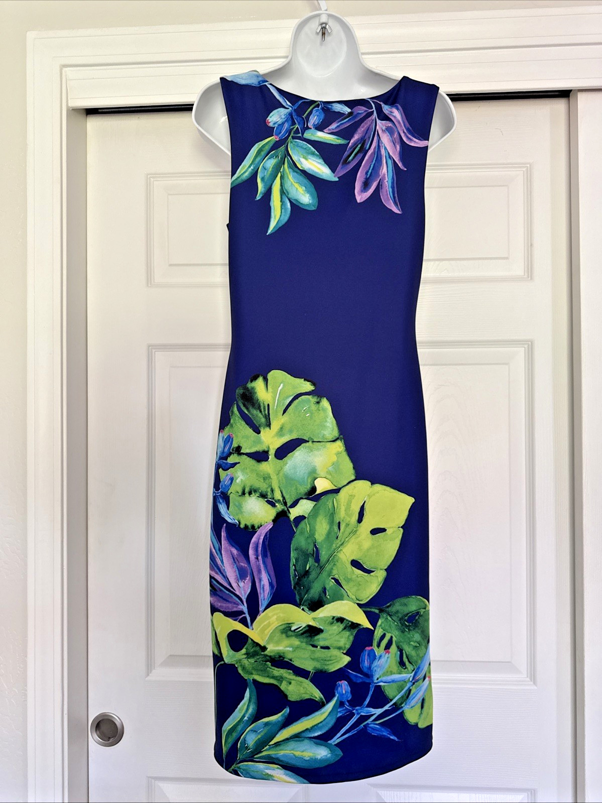 Bold Elements SHEATH Tropical DRESS MED Poly Spandex CRUISE RESORT WEAR LUAU