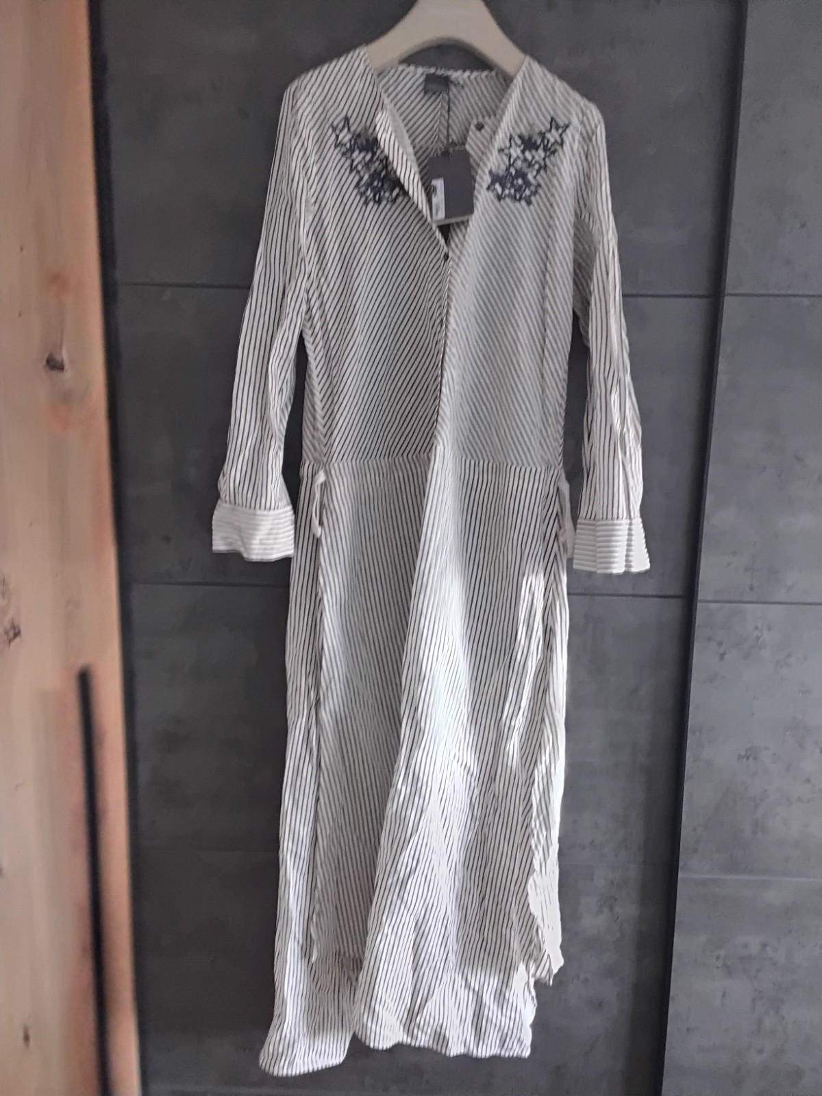 Lorena Antoniazzi long dress size 40, multi-colored, striped, cotton NP €500