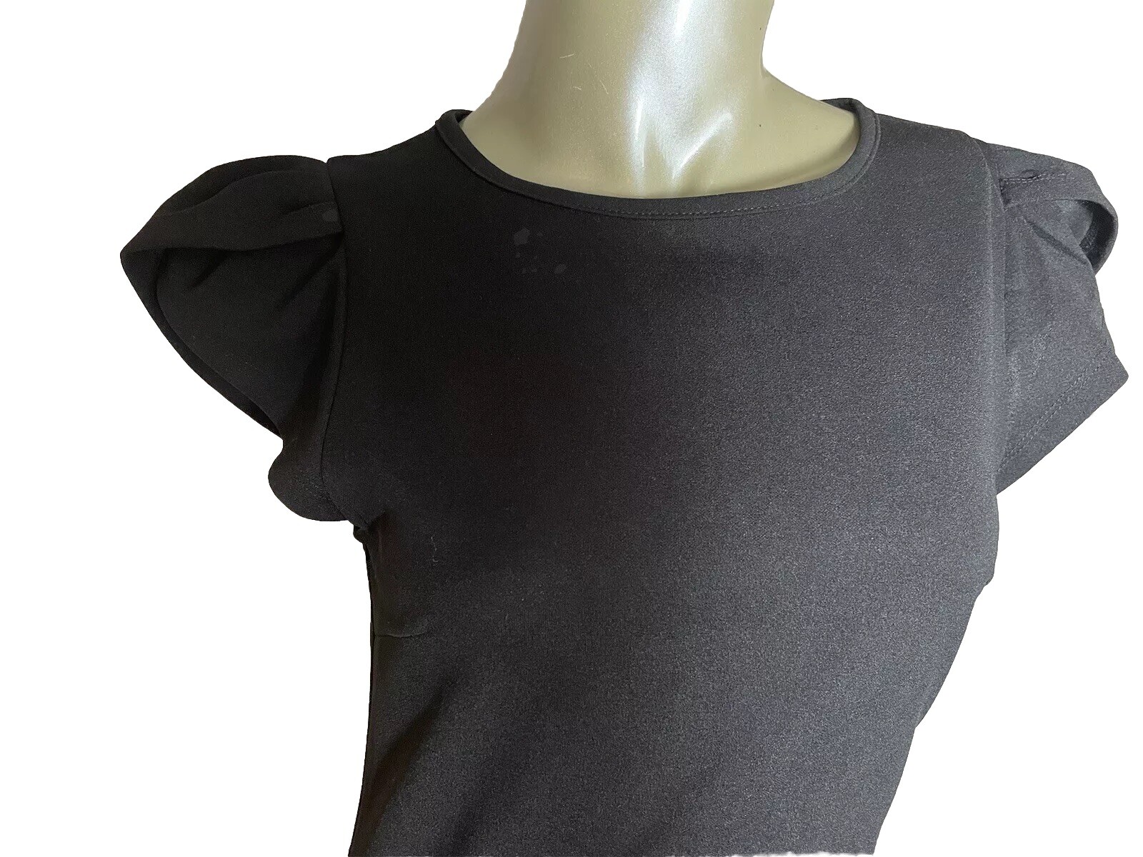Black Dress Size Small Bodycon Cap Sleeve Knee Length Shein Smart Office Work