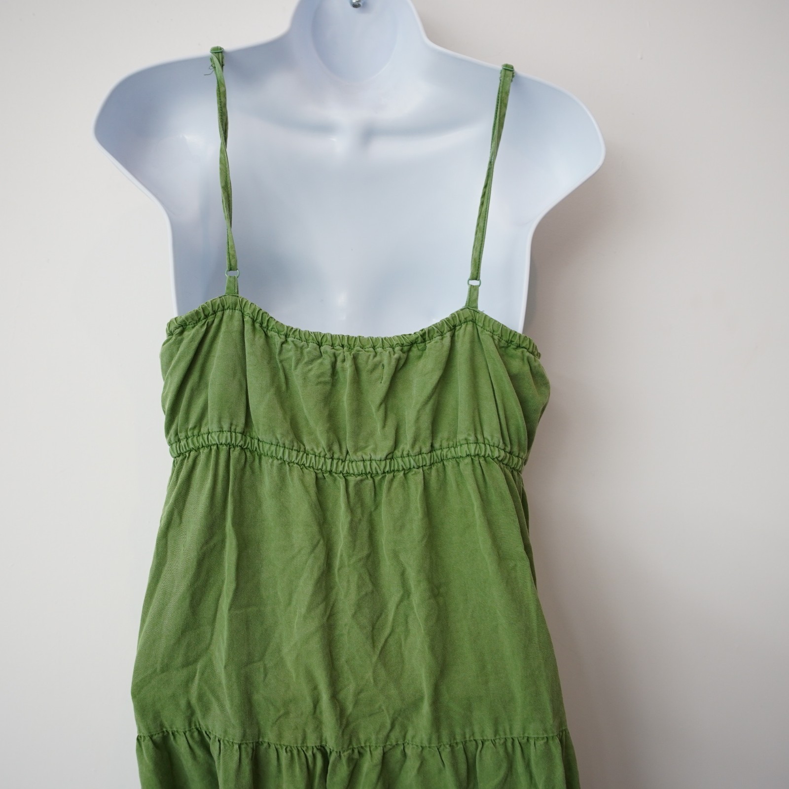 Kut from the Kloth Midi Dress Size Medium Green Boho Tiered Fairy A line Flowy