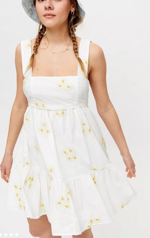 NWT Altar’d State Daisy Embroidered Mini Dress Size S