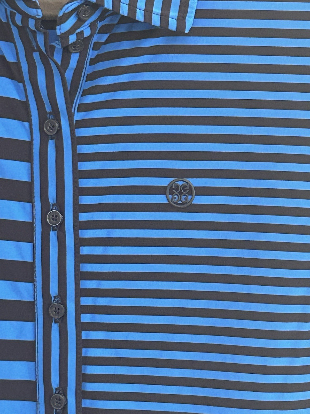 G/Fore Mixed Stripe Collared Polo Golf Dress Worcester – Size Small