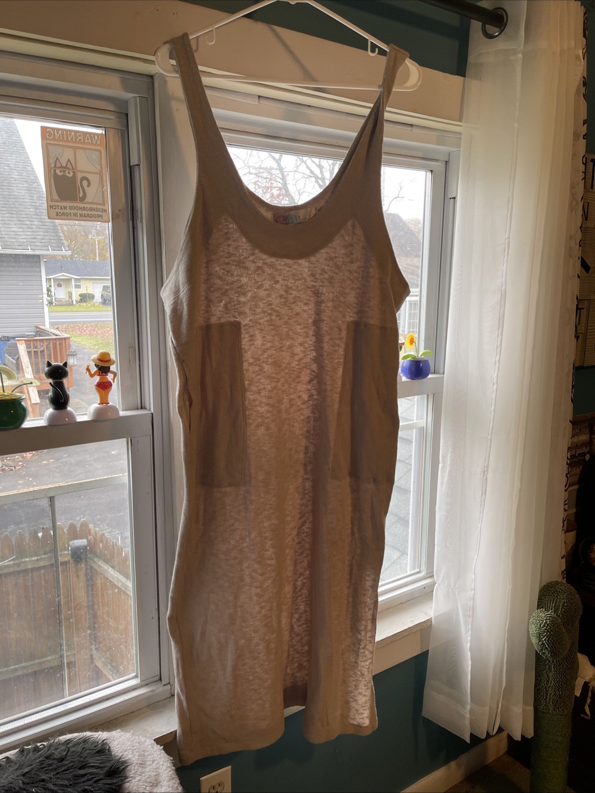 Free People FP Beach Eros Maxi Long Dress Size Large Linen Beach Sun Dress Flowy