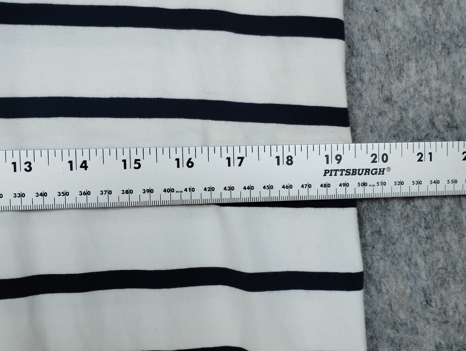 Caslon Black White Striped Maxi Dress Med Short Sleeve Pocket Slit Cotton Blend
