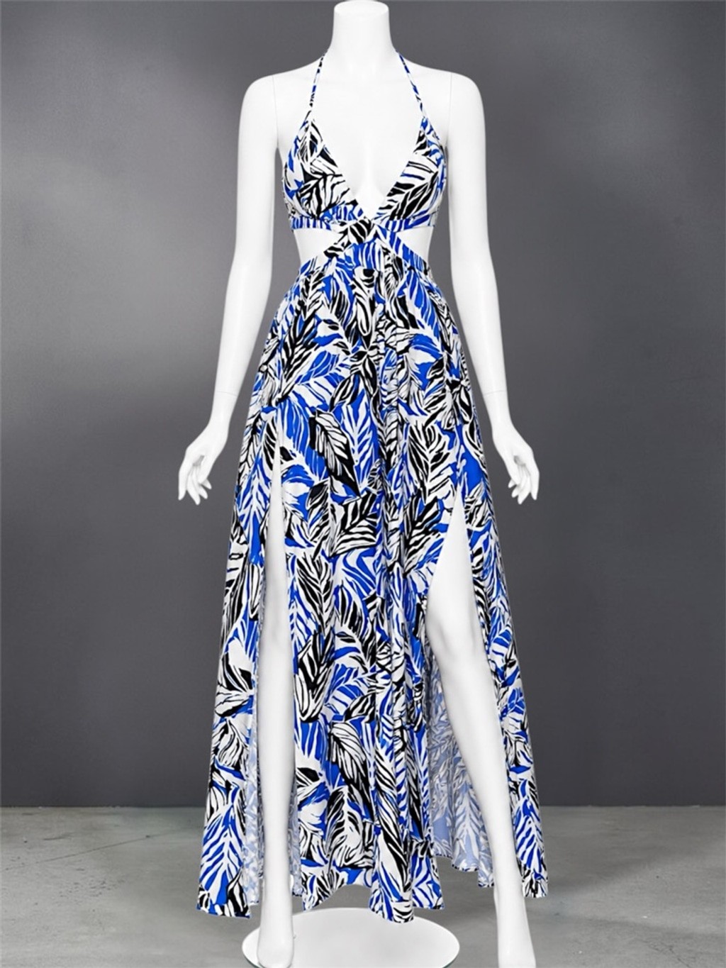 New Dress Day Palm Leaves Maxi Dress – Size M
