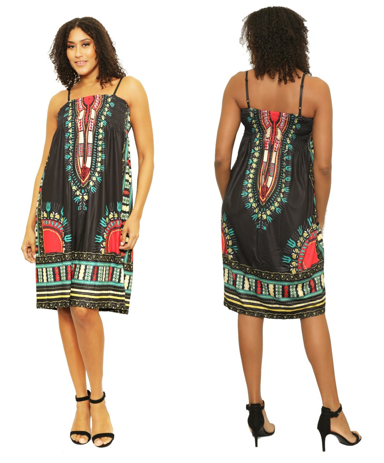 Short Sexy Womens Sleeveless Smoking Dashiki Dress Spaghatti Strap Dashiki Dress