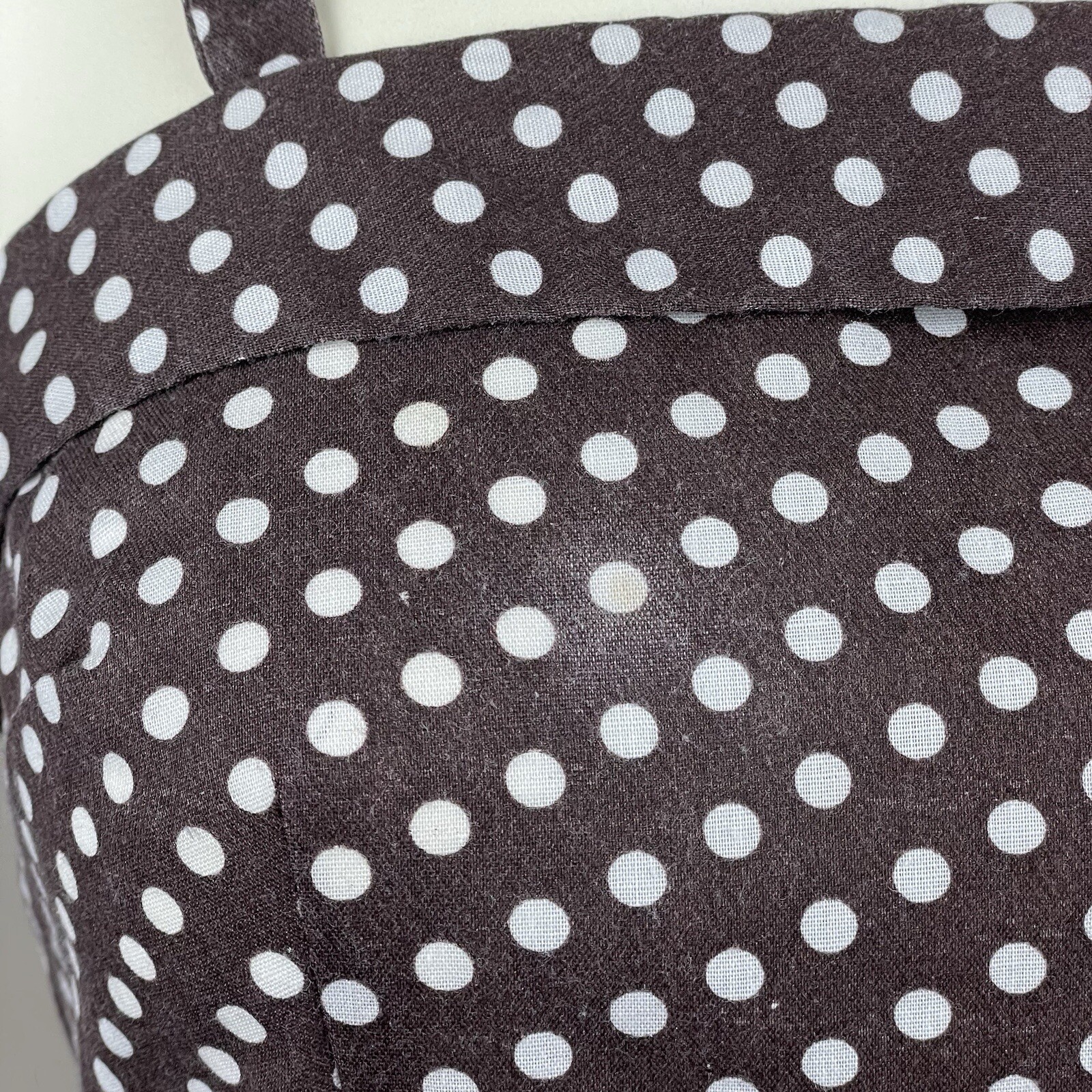 Stop Staring! Vintage Full Circle Sun Dress Small Brown Polka Dot Swing Retro