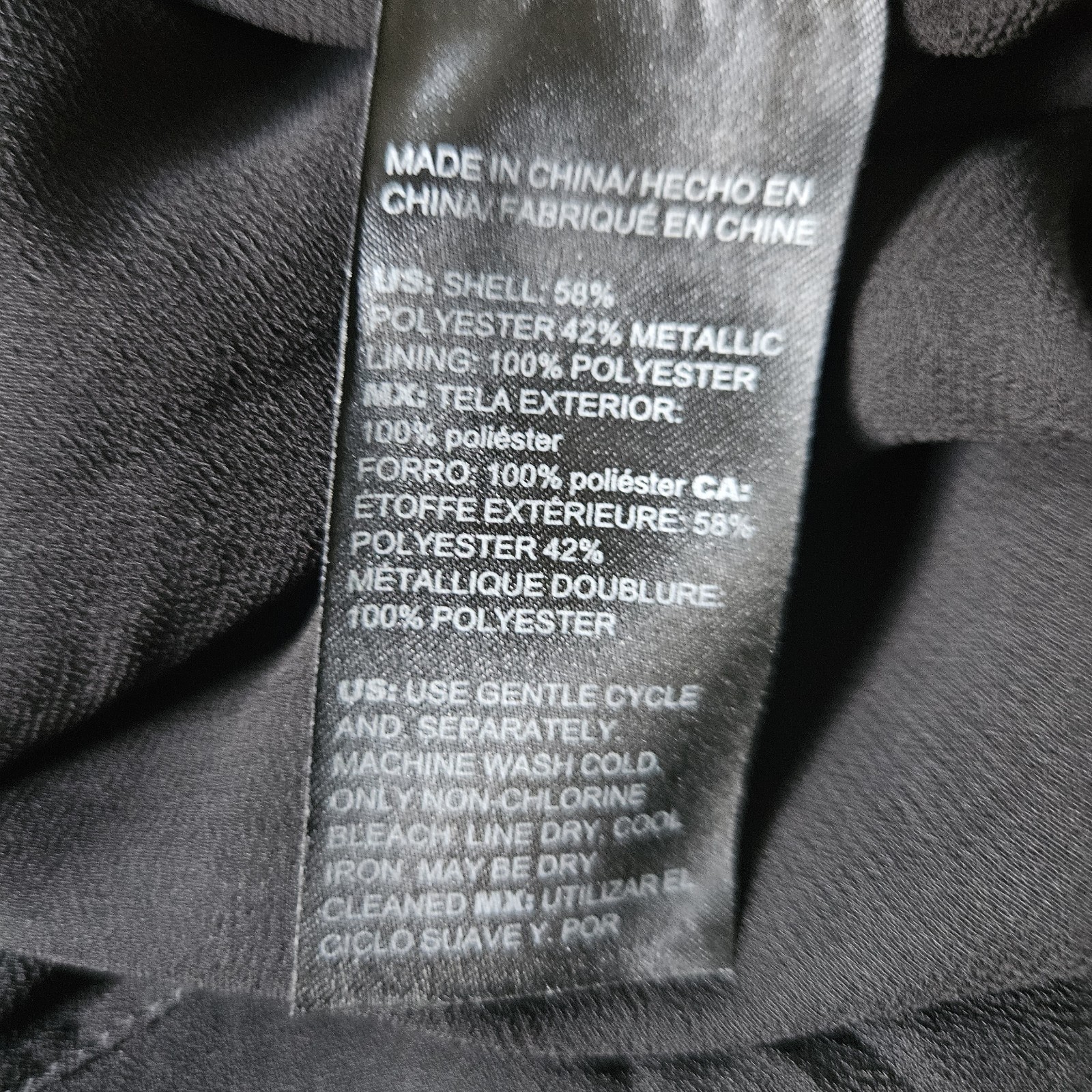 White House Black Market Metallic Pleated Fit & Flare Dress L Silver Black