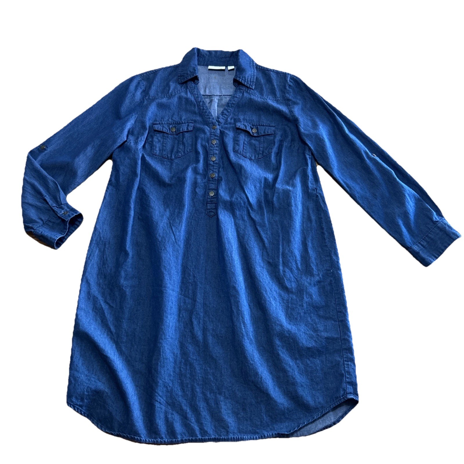 Westport 1962 Shirt Dress Women’s Medium Dark Denim Blue