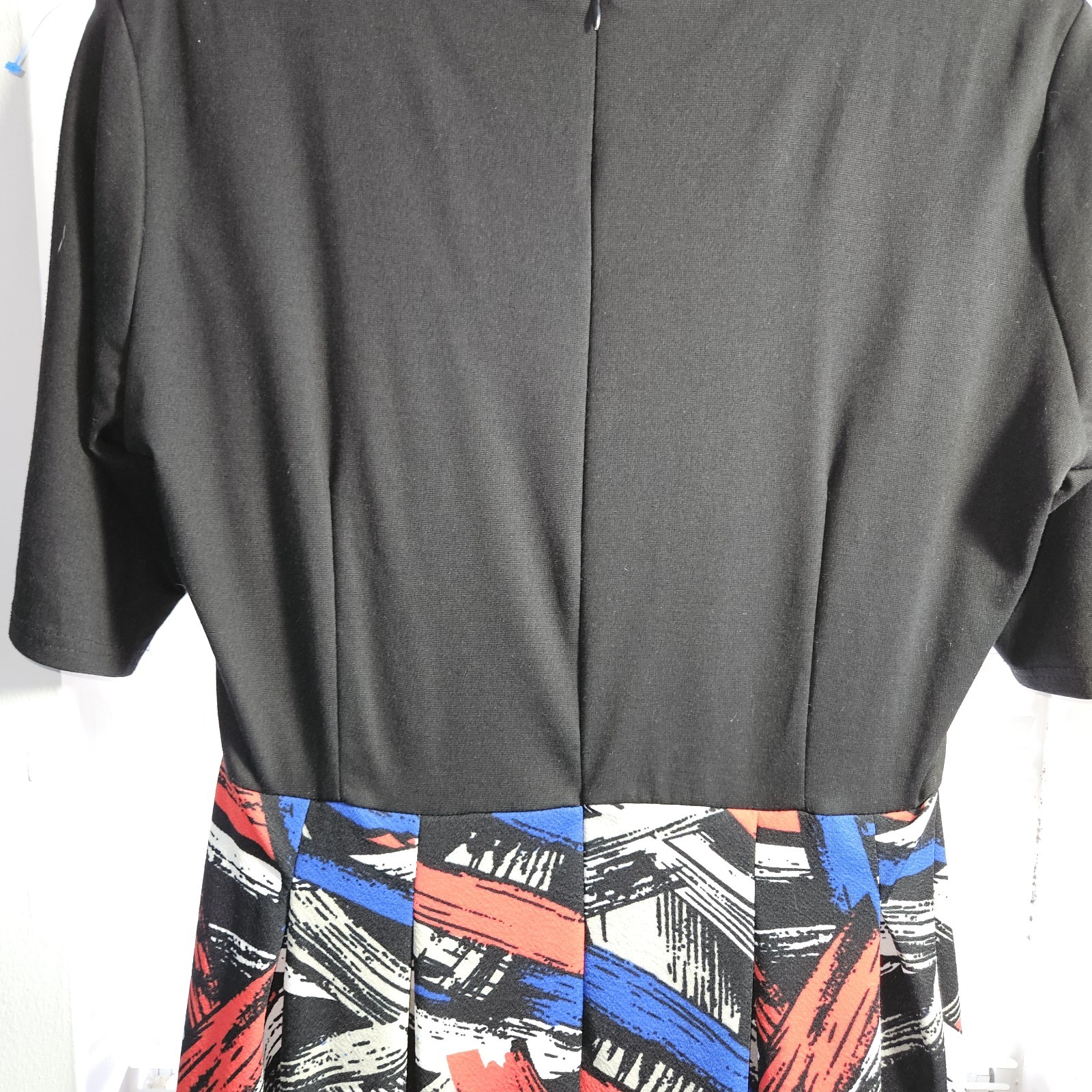 Oxiuly 3X NWT Colorblock Retro Dress Black Abstract Fit Flare Plus