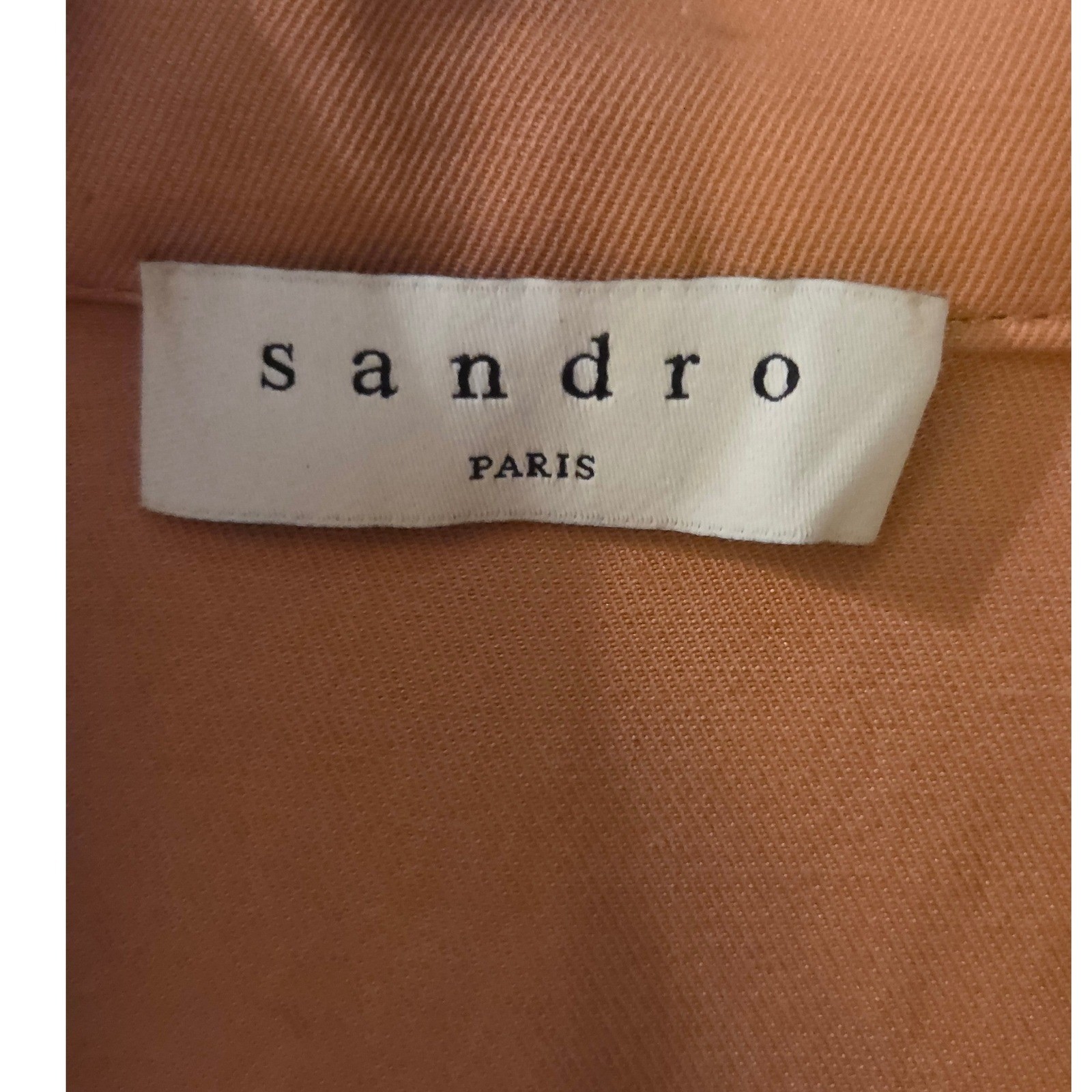 Sandro Amaria Cross-Over Neckline Dress, Camel, Caramel, Fall, Sz FR 36/US S
