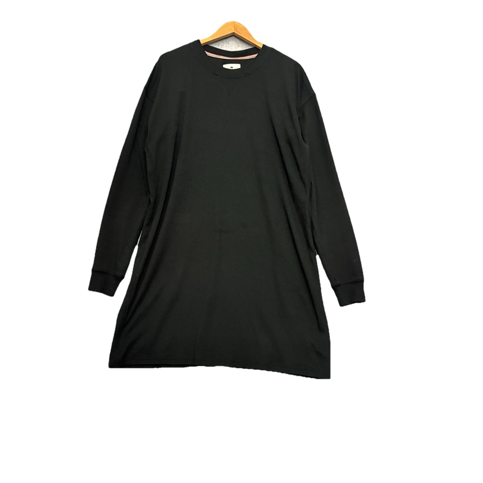 The Normal Brand Womens Puremeso Everyday Crew Neck Minimalist Dress XL Black