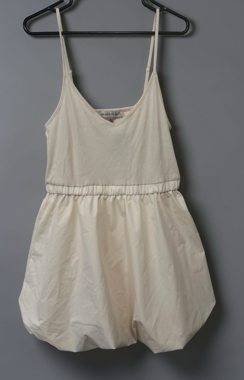 Madden Girl White Bubble Hem Mini Dress Size XL