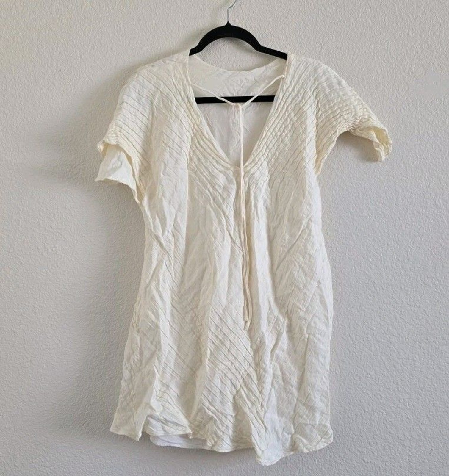 Banana Republic 2024 Ice Vanilla Ivory Mini Dress Linen Blend Women’s Medium