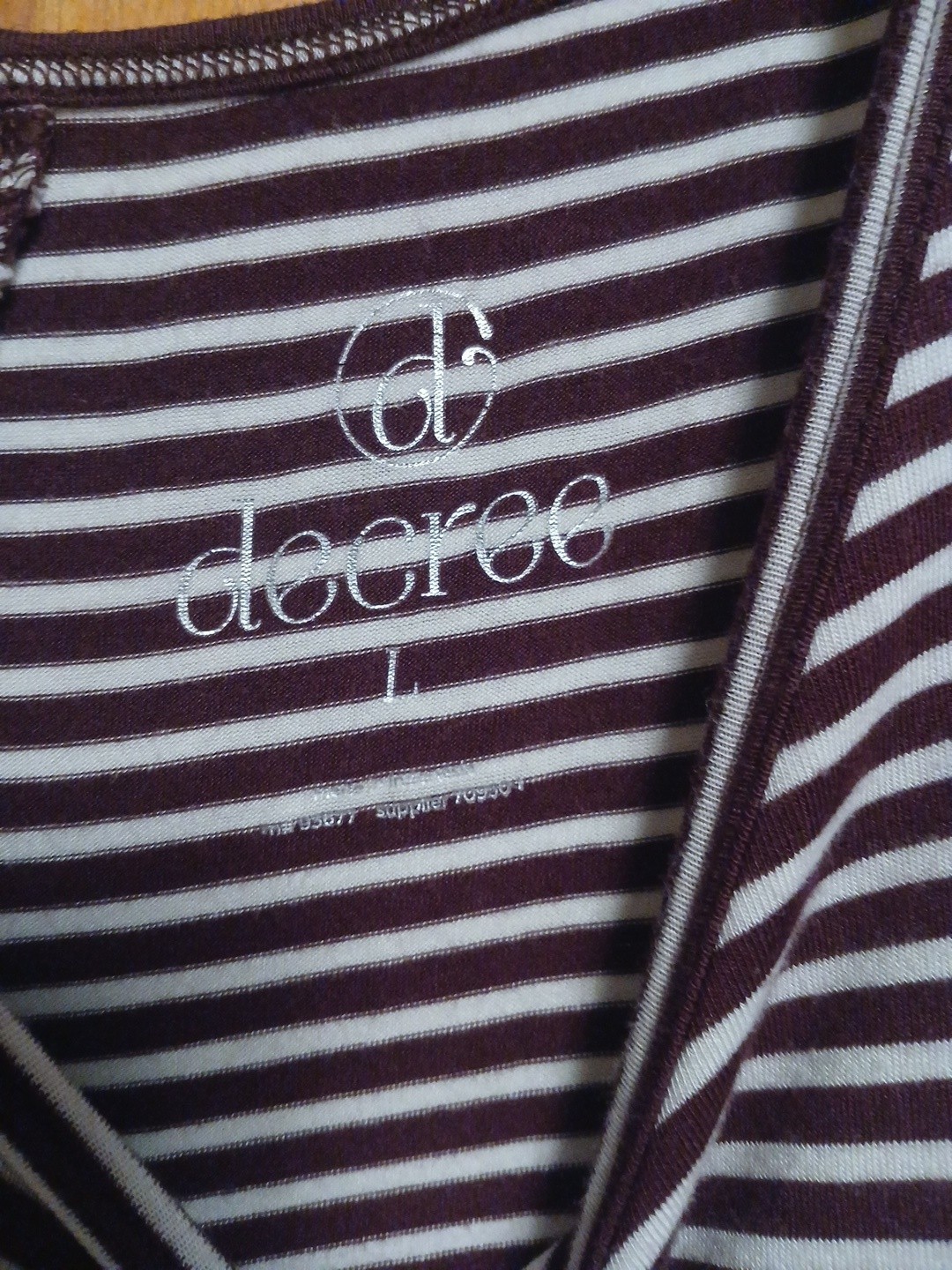 Decree Womens Large Purple White Striped Sleeveless T-shirt Dress Casual