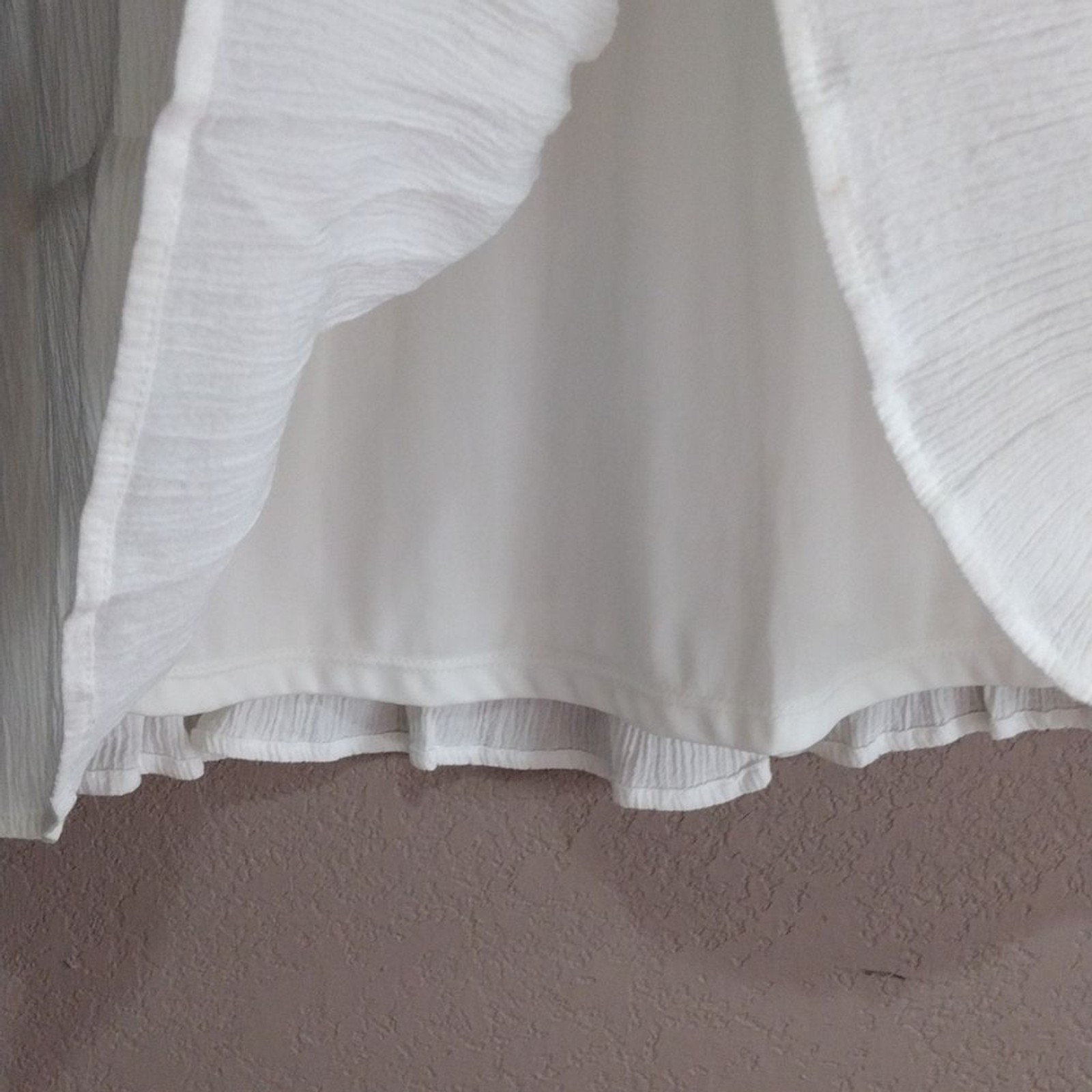As U WISH MEDIUM WHITE EGG SHELL DRESS KEYHOLE BACK ADJUSTABLE STRAPS LINED