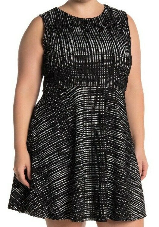 Day Night LBD Size 2X Little Black Dress Short Textured Plus Size Leota Ava NWT