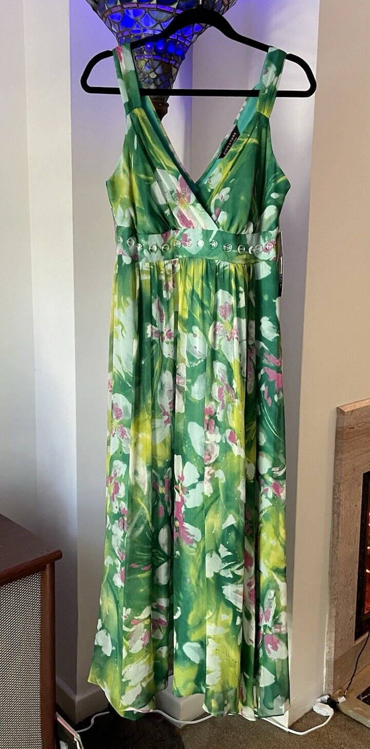 Beaded Waist Maxi Dress Elegant Signature Design by Robbie Bee s.12 Beautiful!