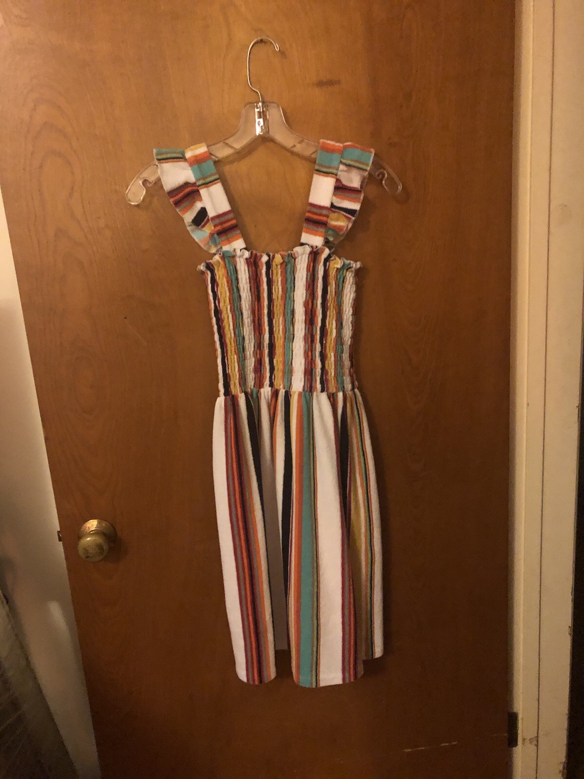 Juicy Couture Black Label Terry Multicolor Vertically Striped Halter Dress Sz XS