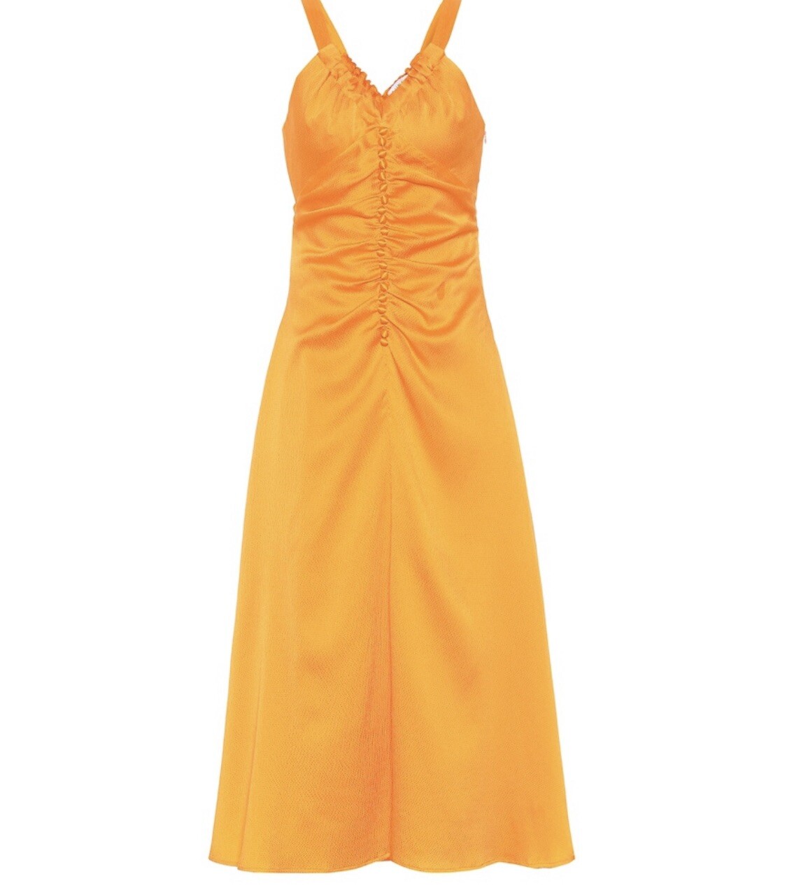 REJINA PYO Toni Hammered Silk-Satin Dress Sz XS