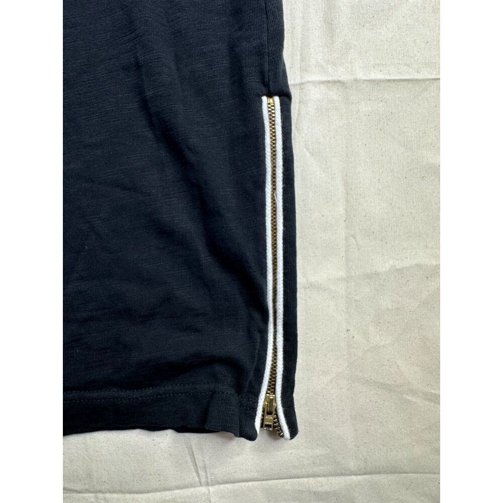 J. Crew Half Sleeve Varsity Side Zip Dress size Medium Black Style: A1979