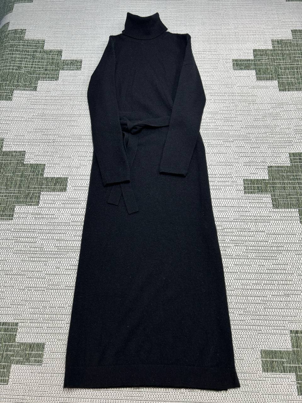 Theory Sweater Dress Womens Small Black Cashmere Knit Midi