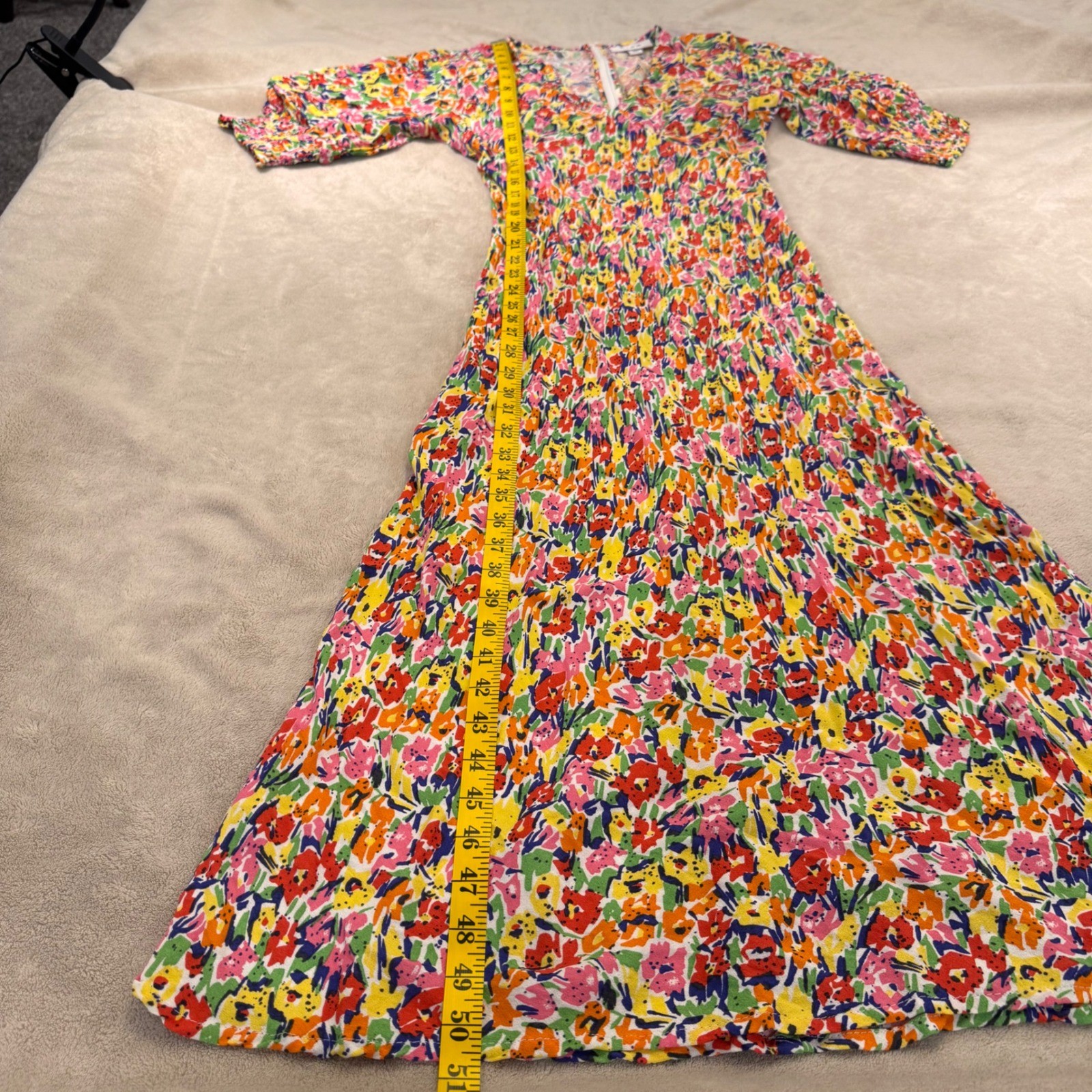 RIXO X Target Floral Maxi Dress Puff Coastal Resort Summer Party Wedding Sz 8