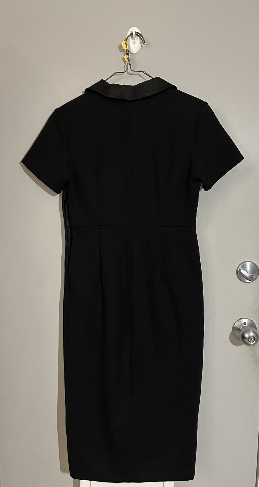 CHECOCRE High Designer Dress Black with Orchid Embroidery UK8 US4 Fendi Like