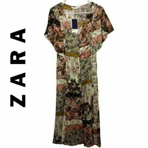 Zara Floral Dress Patchwork Paisley Boho Hippie Cottage Earth Fairy Whimsical