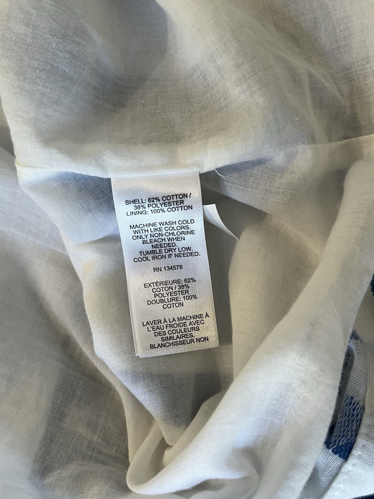 Vineyard Vines Harbor Performance Dress Women’s L White Blue Tunic Preppy Beach
