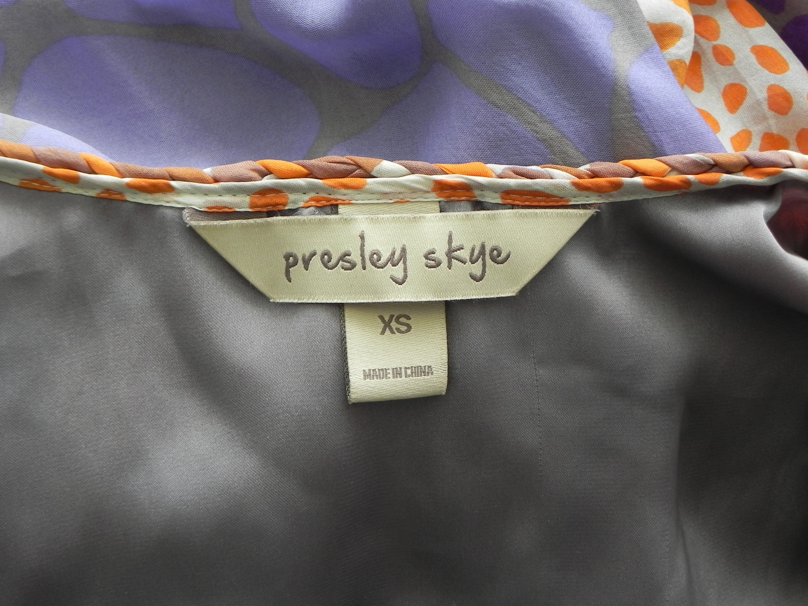 Presley Skye Maxi Dress Sleeveless Multi-Color 100% Silk Belted Size XS