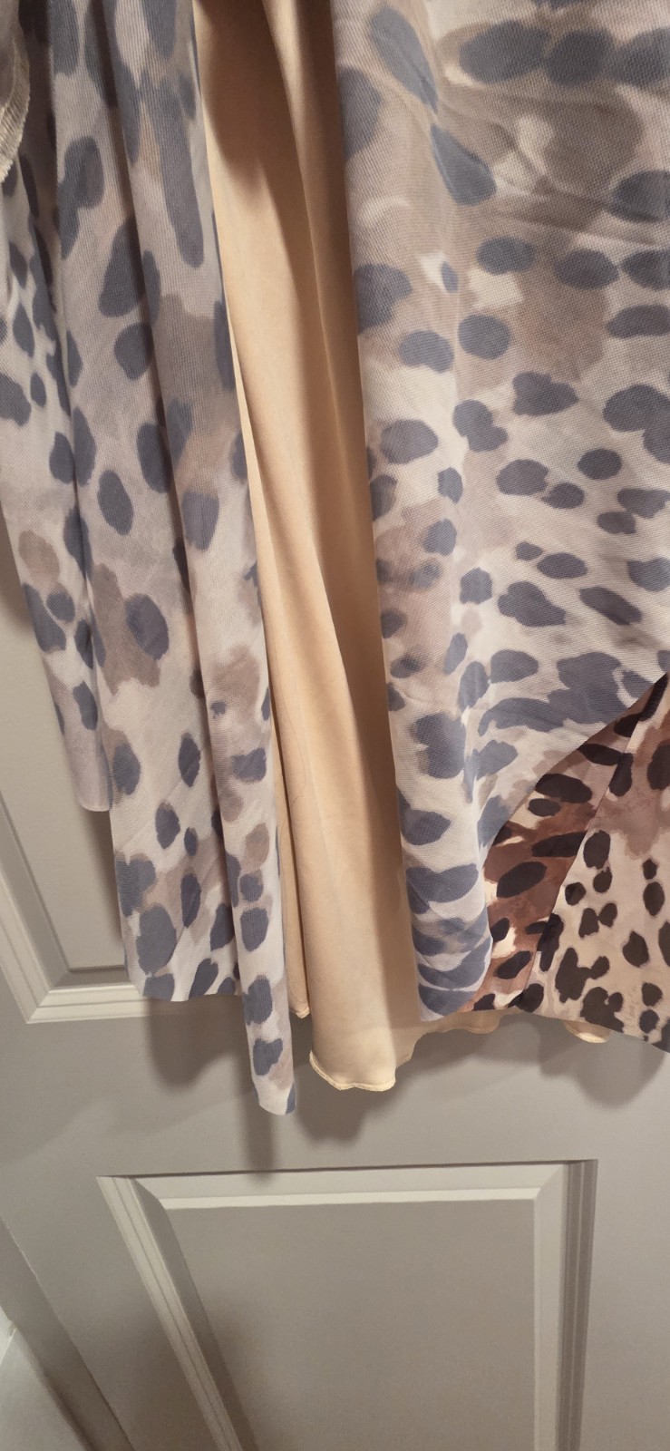NEXT Leopard Print Chiffon V-Neck Ruffle Sleeve Lined A-Line Dress 10
