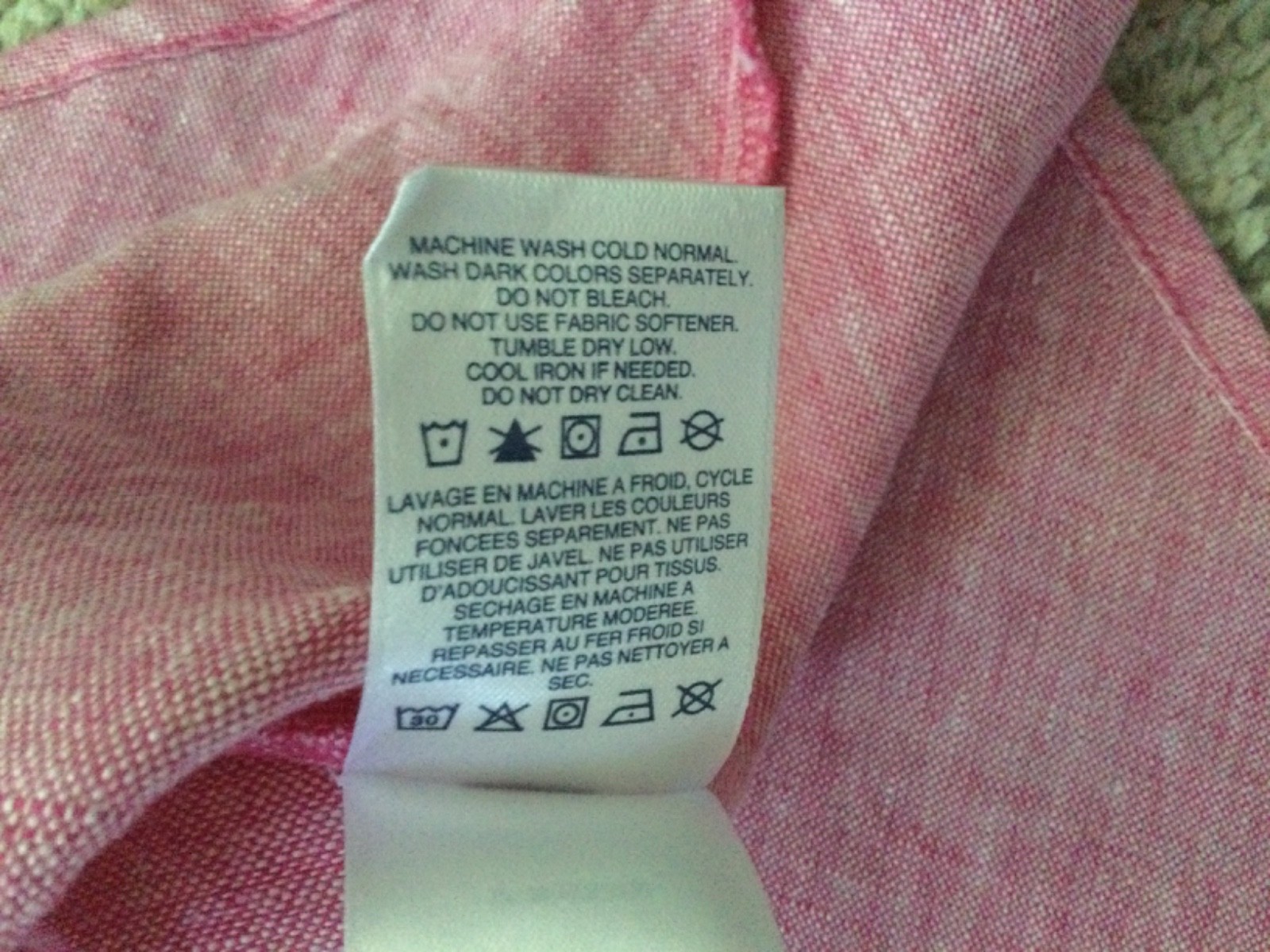 Lands End Pink Heather Linen Midi Dress A-Line Pockets Women Sz ST Boho Coastal