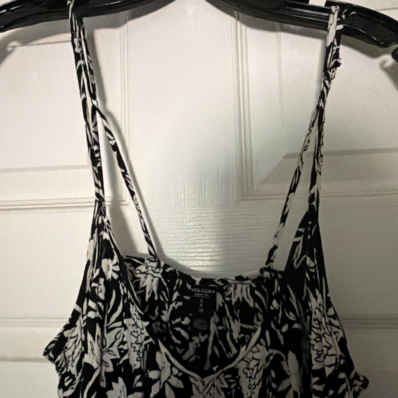 NWT Volcom Beach Cami mini black white cover up dress
