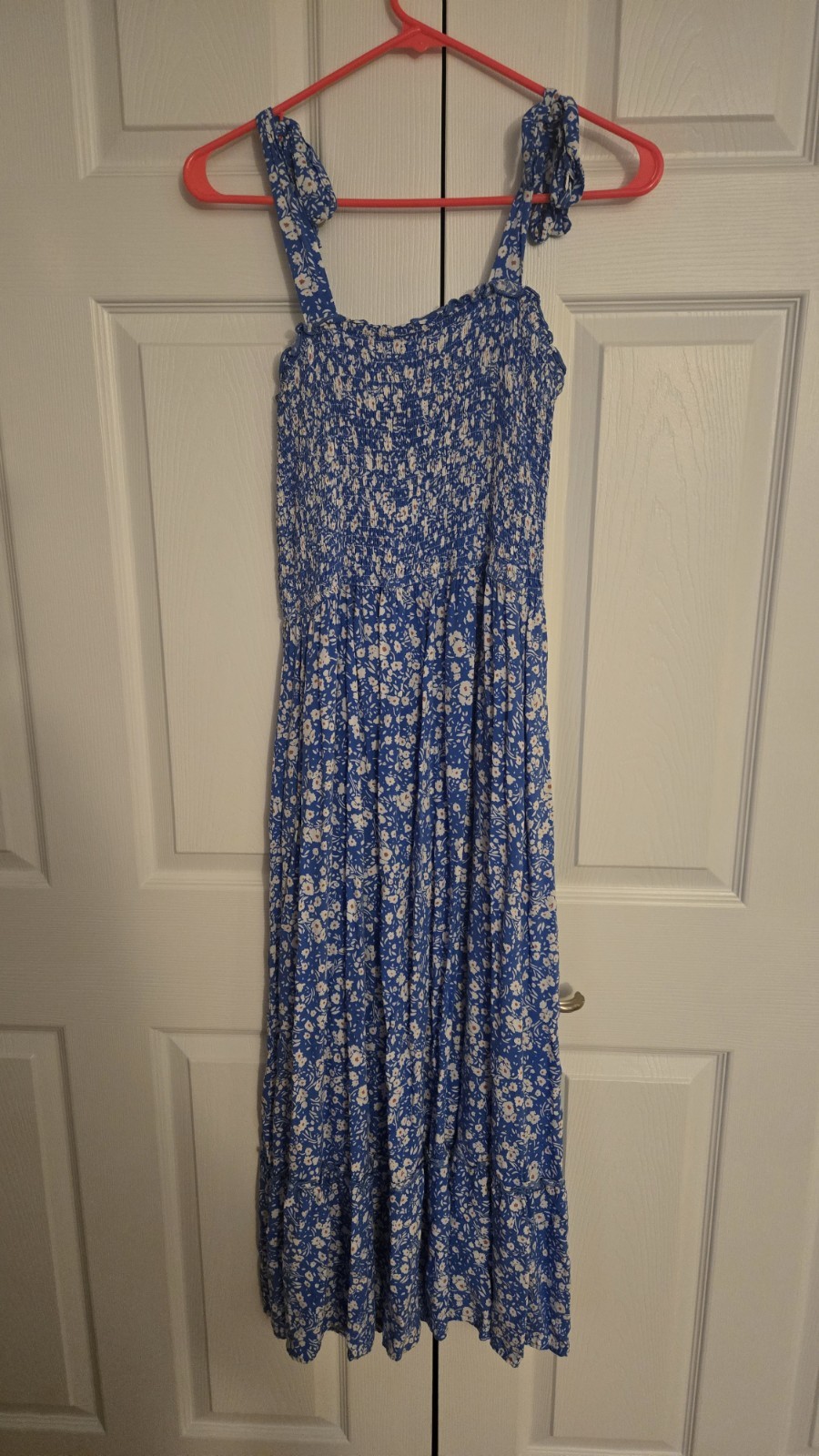 Women’s ZESICA Tanktop Bowtie Shoulder Cami A-line Sundress Fit & Flare Maxi – M