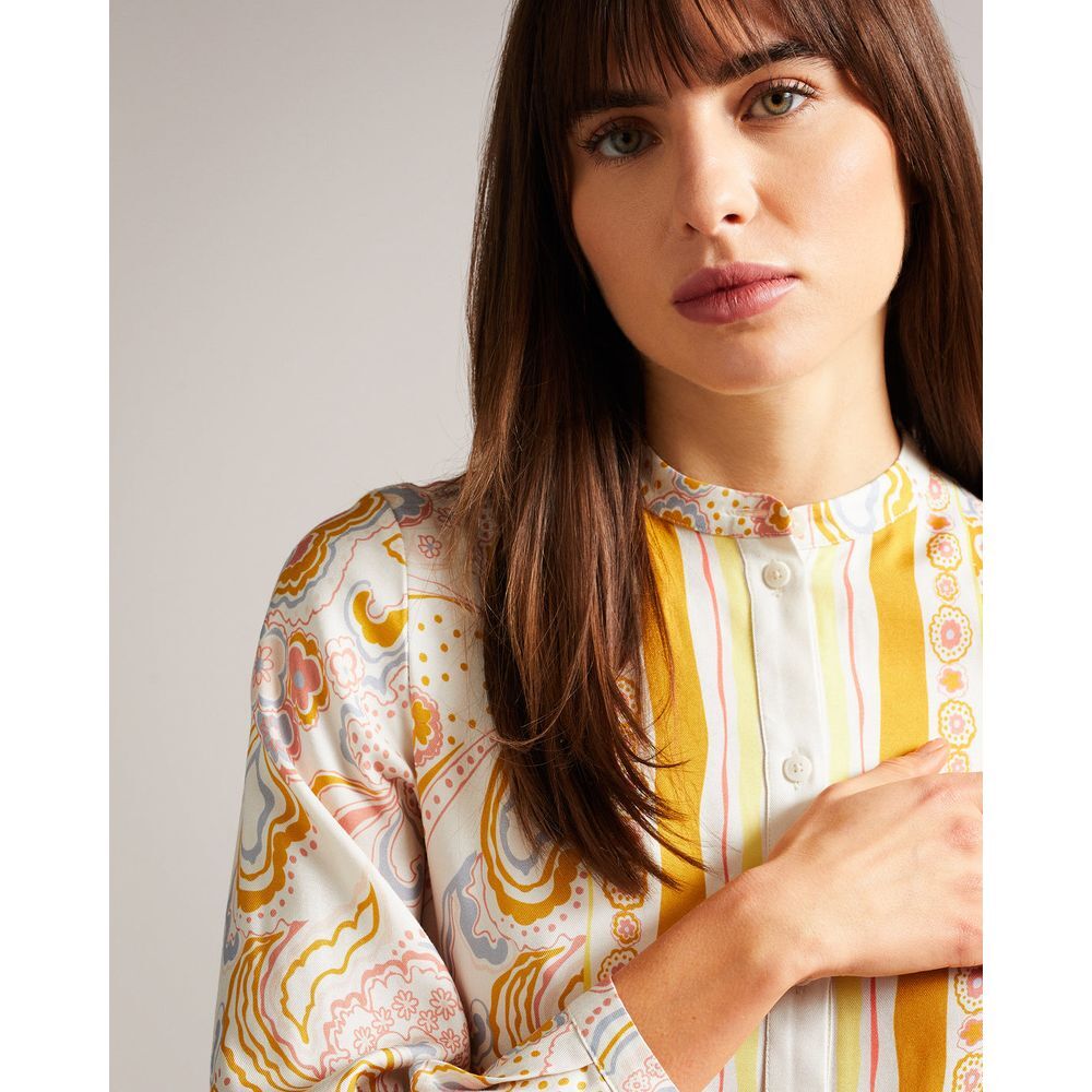 NWT Ted Baker Paulita Handkerchief Crepe Mini Shirt Dress US Size 14 / Ted 6