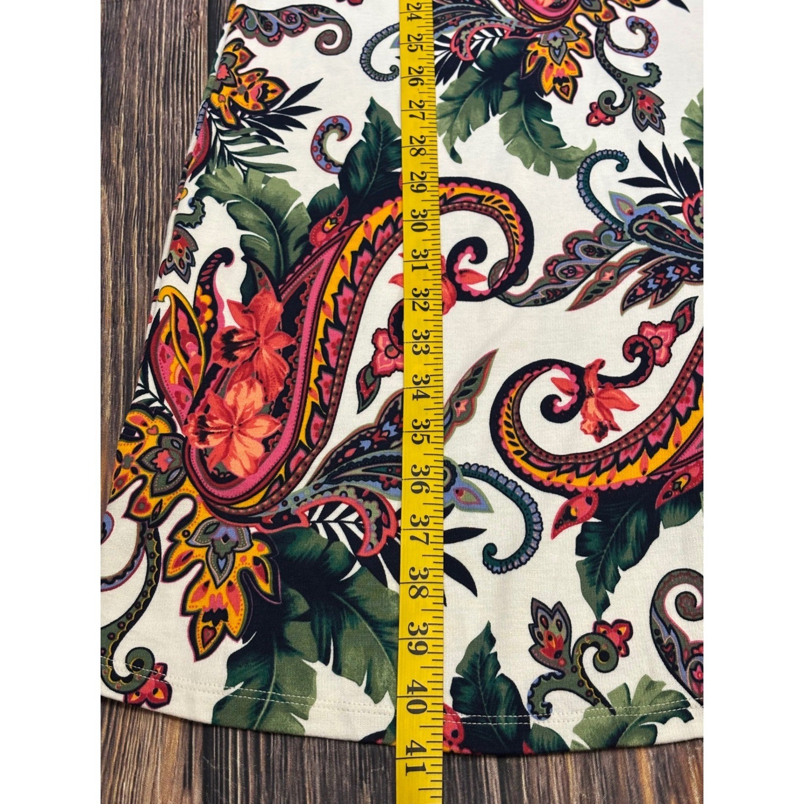Tommy Bahama Dress Womens L White Red Green Tropical Paisley Sleeveless Shift